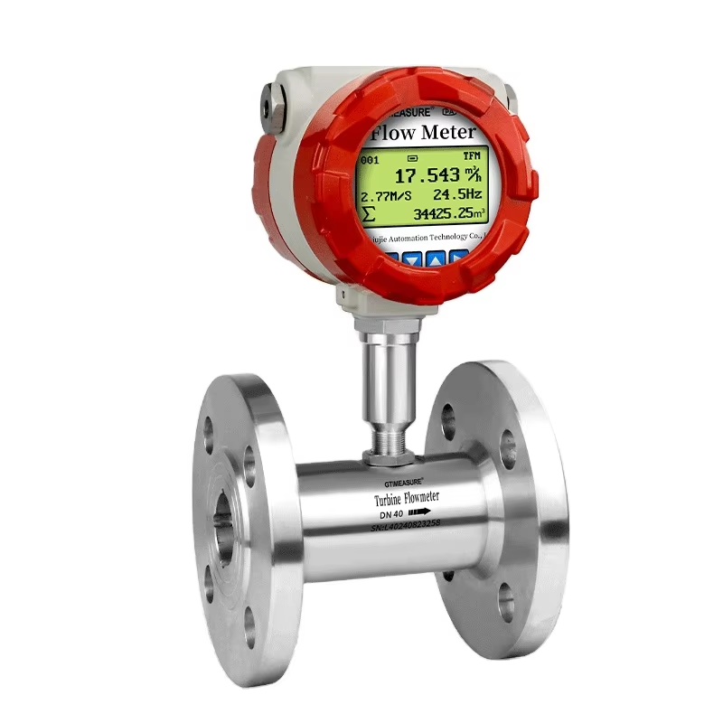 Turbine flow meter flange connection